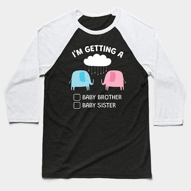 Getting Brother Baby Sister Elephant Baseball T-Shirt by MooonTees